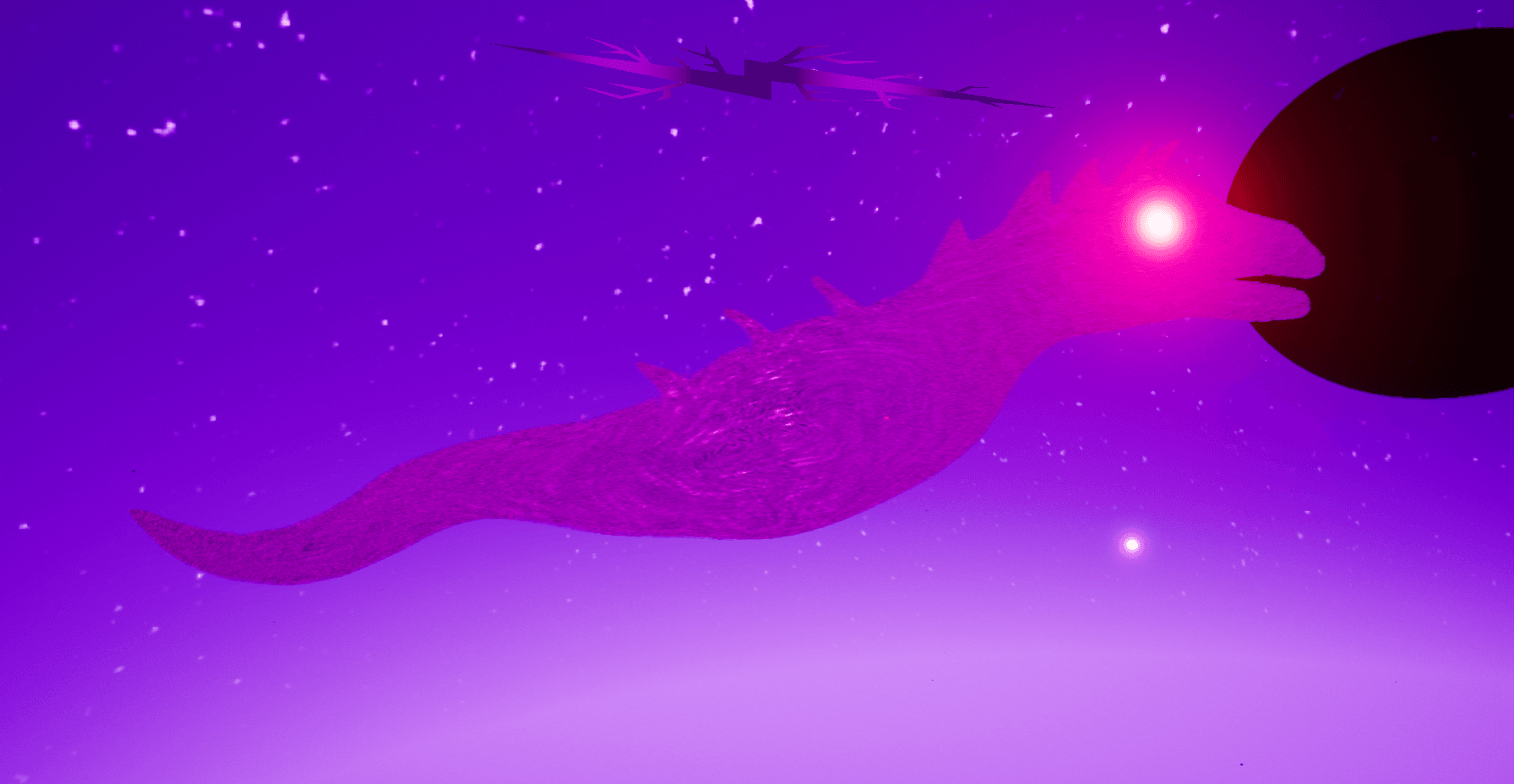 In-game screenshot of Eclipse, the final boss in Stellarium