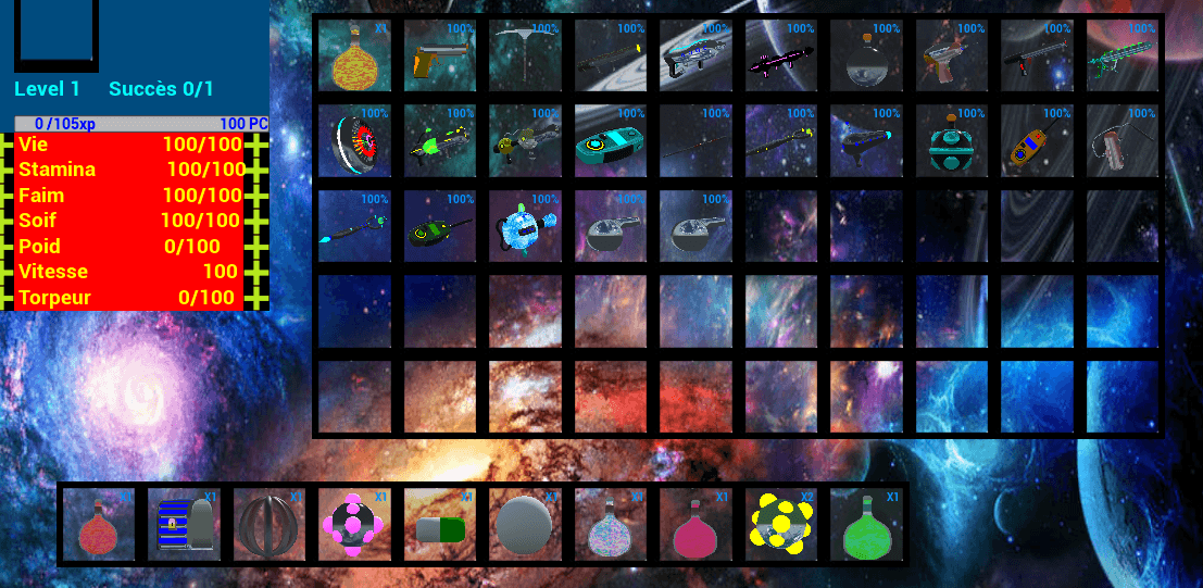 In-game screenshot of the Stellarium inventory