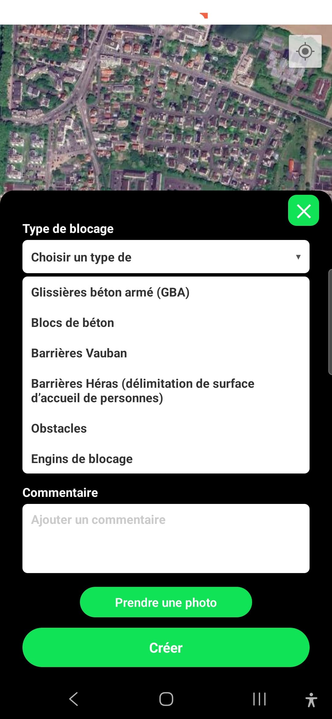 Mobile form used to create a security point on site
